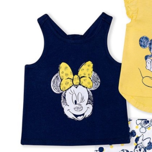 Mickey Mouse & Minnie Mouse 3 Piece Shorts set - Picture 2 of 6